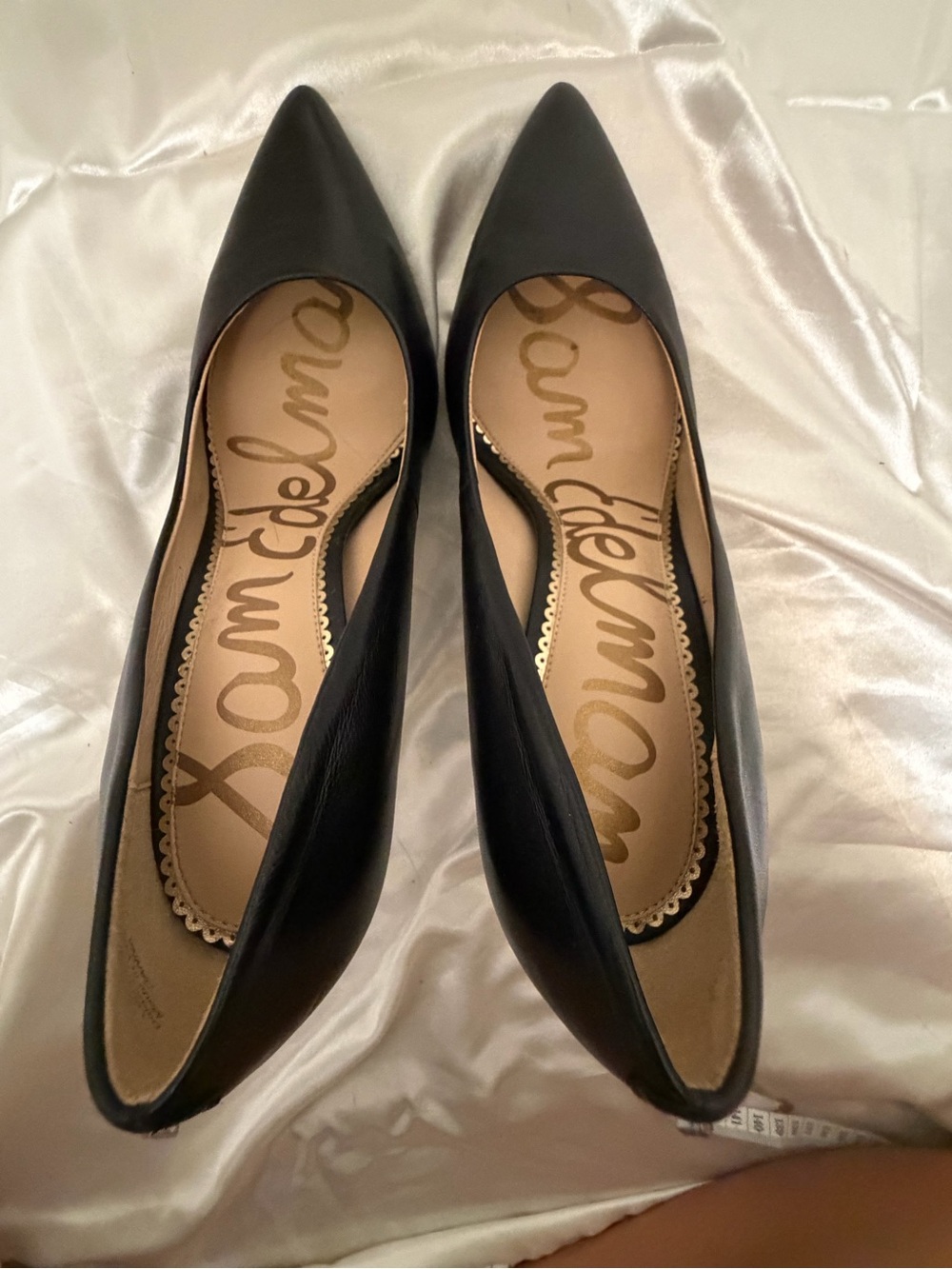 Sam Edelman Black Leather Pointed Toe Stiletto Pumps Heels Women’s Size 10 - Picture 6 of 8
